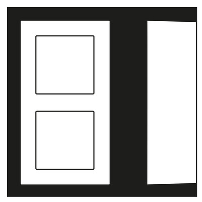 Jung Aufputz-Kappe 2-fach ch schneeweiß matt A 5582 BF A WWM