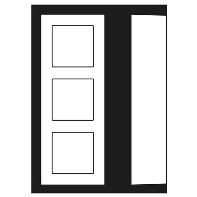 Jung Aufputz-Kappe 3-fach ch graphitschwarz matt A 5583 BF A SWM