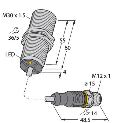 Turck Sensor induktiv BI12-M30- #100000662