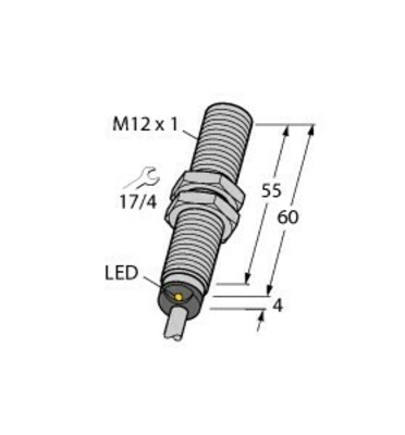Turck Sensor induktiv BI2-M12-RDZ31X 7M