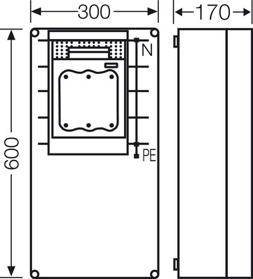 Hensel NH-Sicherungslasttrennsch. Mi, 1xNH 1, 250A, 5p Mi 6480