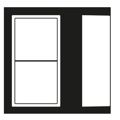 Jung Aufputz-Kappe 2-fach ch locre rouge moyen LC 582 A 233