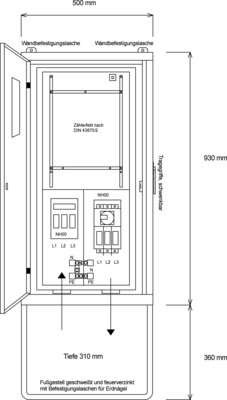 Steidele-Stromvert. Anschluss-Schrank A 80