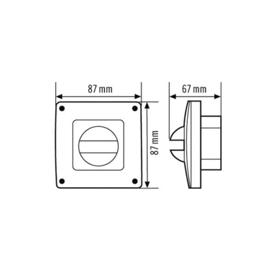 ESYLUX Abdeckung weiß IP44 f.MD180i und PD180i COVER IP44 WH