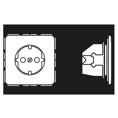 Jung SCHUKO-Steckdose, 16 A 250 16 A 250 V CD 1521 BF LG