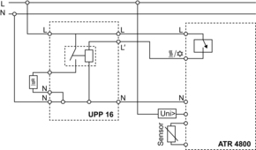 Eberle Controls AP-Uhrenthermostat Raum-/ Fußbodenregle ATR 4800-16