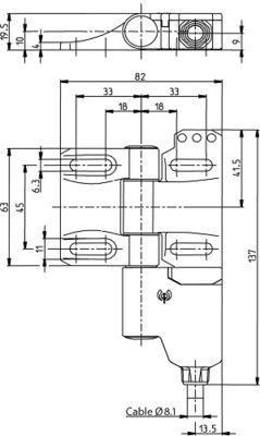 Bernstein Sicherer Scharnierschalter Edelstahl SHS3-U15Z-KA5-R-IPX