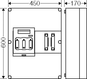 Hensel Mi-NH-Sich.lasttr.gehäuse 1xNH1, 3p. 250A+PE+N Mi 5651