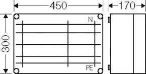 Hensel Mi-Sammelschienengehäuse 450x300mm, 400A, 5p. Mi 6358
