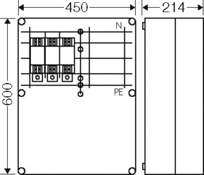 Hensel Mi-NH-Sicherungsgehäuse 1xNH2 3p., 400A, 5p. Mi 6676