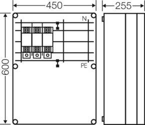 Hensel Mi-NH-Sicherungsgehäuse 1xNH2 3p., 630A, 5p. Mi 6677