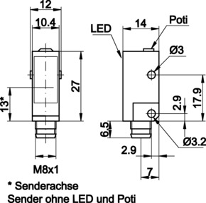 Ipf Electronic Sensor Optisch Einweglichtschranke OE140476