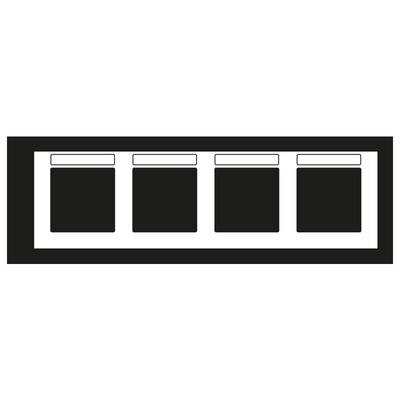 Jung Rahmen A550 4-fach ch NA waagerecht A55840BFNASW
