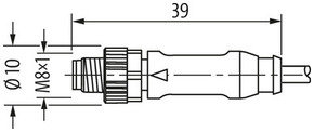 Murrelektronik Verbindungsleitung M8 St. 0° / M8 Bu. 9 7000-88021-2300150