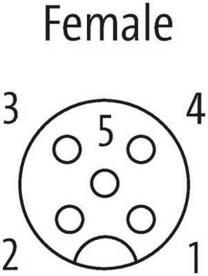 Murrelektronik PUR5x0.34grUL/CSA+schleppk M12 Bu.90° A-kod. 7000-12441-2352000