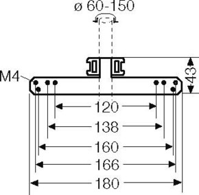 Hensel Mastbefestigung f. außenl. Befestig. KV MB 9