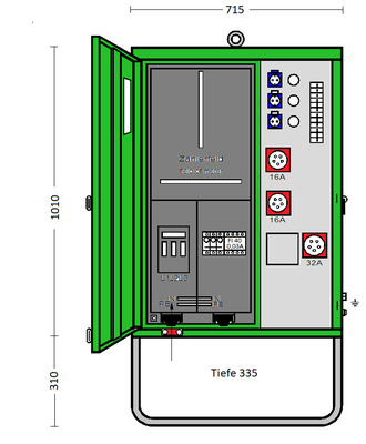 Elektra Tailfingen Anschlussverteilerschrank AV 32N/A/321-1