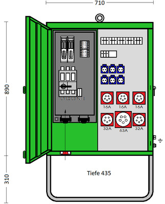 Elektra Tailfingen Verteilerschrank V 100N/A/6321