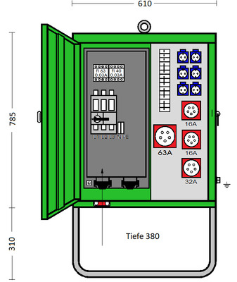 Elektra Tailfingen Verteilerschrank V 63N/A/6211-2