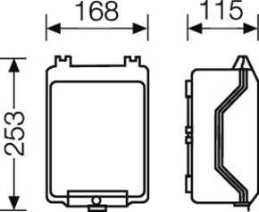 Hensel KV-Leergehäuse EB-Mass 133x205x95mm KG 9002 IN