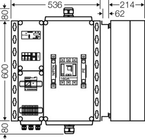 Hensel PV-Freischaltstelle 100kVA, 3-p. m.LS+NA Mi AE 3233