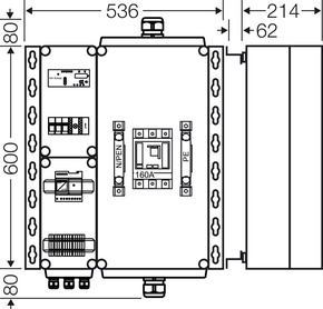 Hensel PV-Freischaltstelle 100kVA, 3-p. m.LS+NA Mi AE 3233