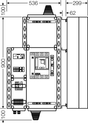 Hensel PV-Freischaltstelle 220kVA, 4-p. m.LS+NA Mi AE 5254