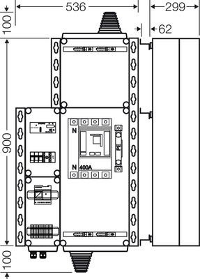 Hensel PV-Freischaltstelle 220kVA, 4-p. m.LS+NA Mi AE 5254