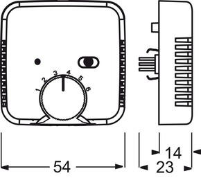 Busch-Jaeger Raumtemp.regler-Einsatz Öffner+TA 230V,10A 1094 UTA