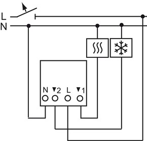 Busch-Jaeger Raumtemp.regler-Einsatz 230V, 5A Wechselk. 1097 UTA