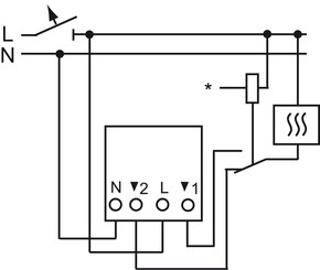 Busch-Jaeger Raumtemp.regler-Einsatz 230V, 5A Wechselk. 1097 UTA