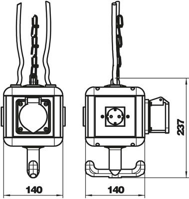 OBO Bettermann Vertr Versorgungseinheit IP20 m.Griff bestück VH-4 3SD1C16