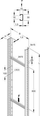 Niedax Steigetrasse STL 60.406/3 F