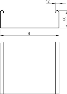 OBO Bettermann Vertr Kabelrinne 60x100x3000mm SKSU 610 FS OBO Bettermann Vertr Kabelrinne 60x100x3000mm SKSU 610 FS