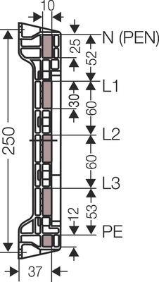 Hensel Sammelschienenträger 630A Mi ST 63
