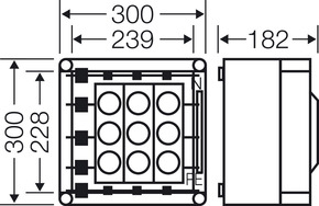 Hensel Sicherungsgehäuse 3x DIII 63A 3polig Mi 3261