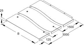 Niedax Weitspannl.-Deckel mit Drehriegel WDV 500 F