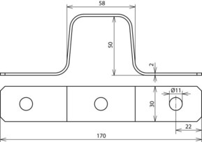 DEHN Dehnungsstück aus Flachalu 30x2mm DS30X2L1703XB11AL