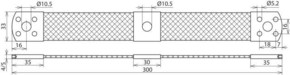 DEHN Überbrückungsband Al 50mmq L300mm UEBBL3003XB105B5,2A