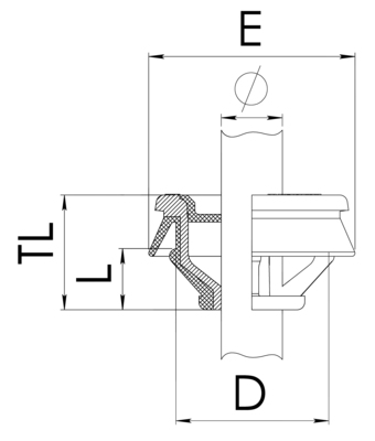 Wiska Kabeldurchführung Clixx 20 RAL 9005