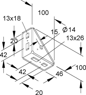 Niedax Winkelverbinder TRV 40