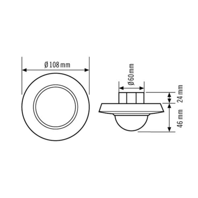 ESYLUX Decken-Bewegungsmelder UP, 360 Grad MD-C 360i/24