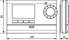 Theben Uhrenthermostat RAM 813top2 HF Set 1