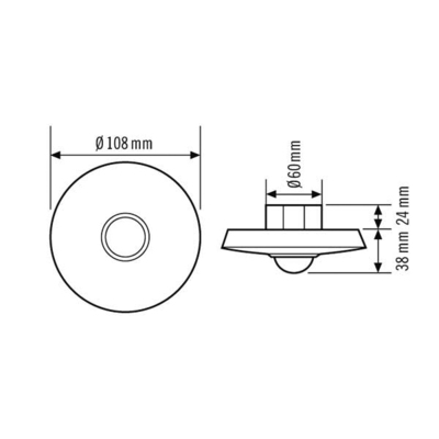 ESYLUX Deckenbewegungsmelder UP, 360 Grad MD-C 360i/8