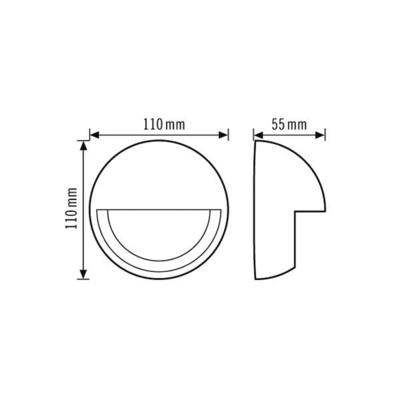ESYLUX Abdeckkappe für BM MD-W200i MD-W COVER BK