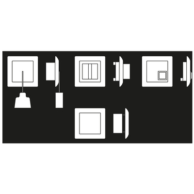Jung Notrufset weiß kompl.mit Rahmen NRS AS 0834