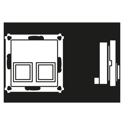 Jung Dienstzimmereinheit weiß ohne Rahmen NRS AS 0834 DZE