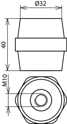 DEHN Isolator f.PA-Schiene H40 SW36 M10/M10 IS PAS M10