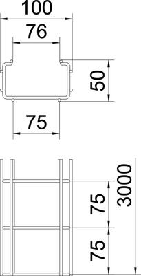 OBO Bettermann Vertr C-Gitterrinne FTK RAL7035 CGR 50 100FTKLGR