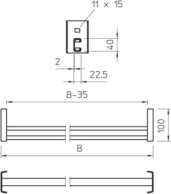 OBO Bettermann Vertr C-Sprosse für IS 8-Stiel CK 40 110 FT